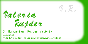 valeria rujder business card
